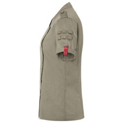 RCJF 14 SHORT-SLEEVED LADIES CHEF JACKET DENIM-STYLE